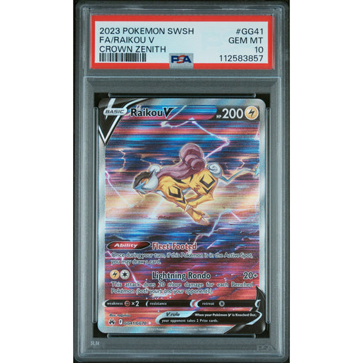 Pokémon TCG: Raikou V #GG41 PSA 10-112583857