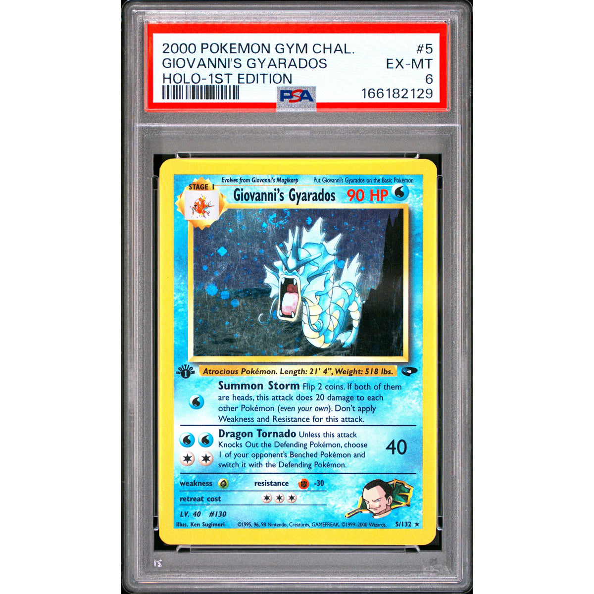 Giovanni's Gyarados 1st Edition PSA 6 – Gym Challenge | Rogerz.dk