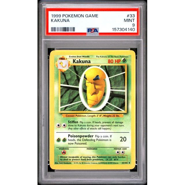 Pokémon TCG: Kakuna #33 PSA 9 - Base