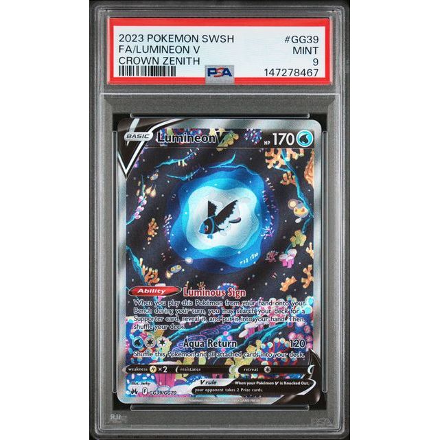 Pokémon TCG: Lumineon V #GG39 PSA 9-147278467