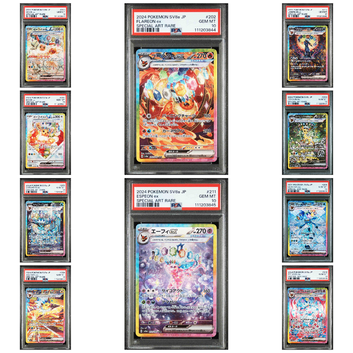Pokémon TCG: Terastal Festival Eevee Evolution SAR Complete Set - Sequential PSA 10