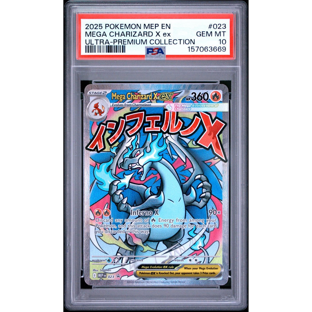 Pokémon TCG: Mega Charizard X Ex #023 PSA 10 - Mega Evolution Promo