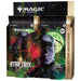 The Magic: The Gathering – Star Trek Collector Booster Display by Wizards of the Coast features striking sci-fi artwork of a Borg character. Part of the Universes Beyond series and suitable for ages 13 and up, this display contains card packs and is labeled “May Contain Headliner Signed Card.”.