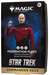 Box for Wizards of the Coast’s Magic: The Gathering - Star Trek Commander Decks from the Universes Beyond series, featuring Captain Jean-Luc Picard in his Starfleet uniform alongside text referencing the Federation Fleet and showcasing blue, white, and red mana symbols. Ideal for Magic: The Gathering fans who enjoy Star Trek Commander Decks. Suitable for ages 13 and up.