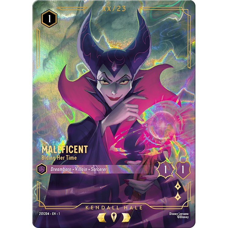 Disney Lorcana: Into the Inkdark Collector Booster Display box containing multiple collector packs, featuring an illustration of the character Hades on the front.