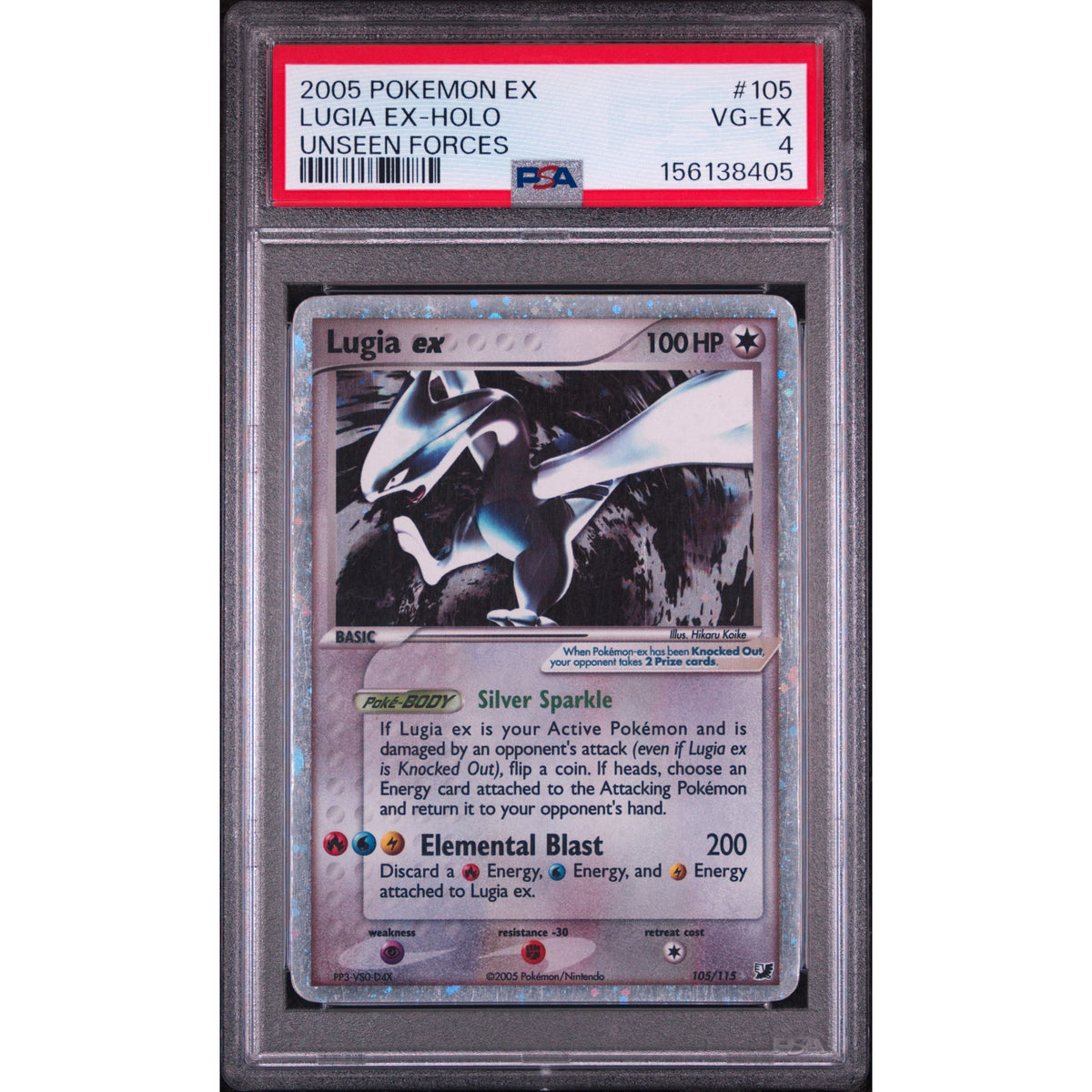 Pokémon TCG: Lugia Ex #105 PSA 4-156138405