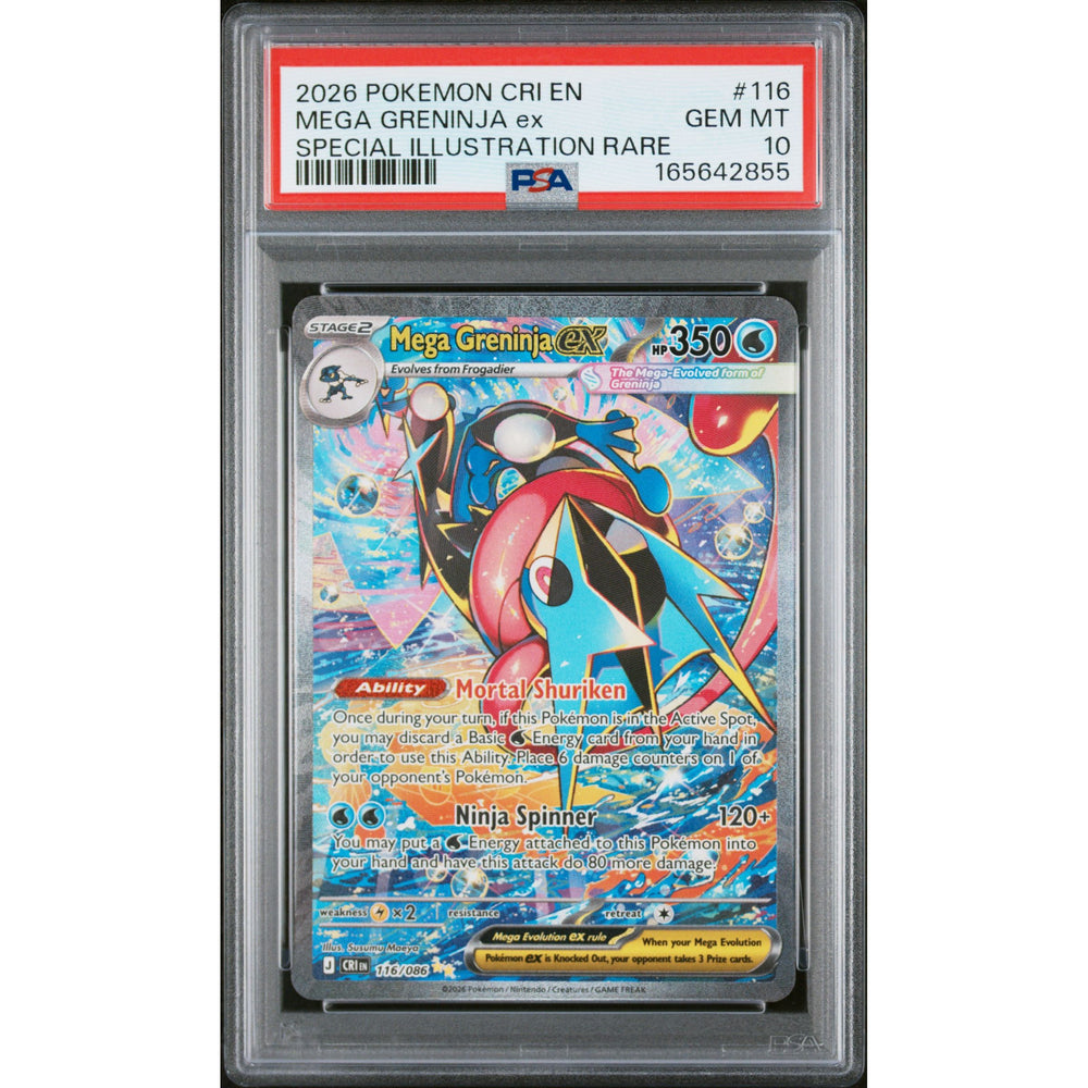 Pokémon TCG: Mega Greninja Ex #116 PSA 10 - Chaos Rising