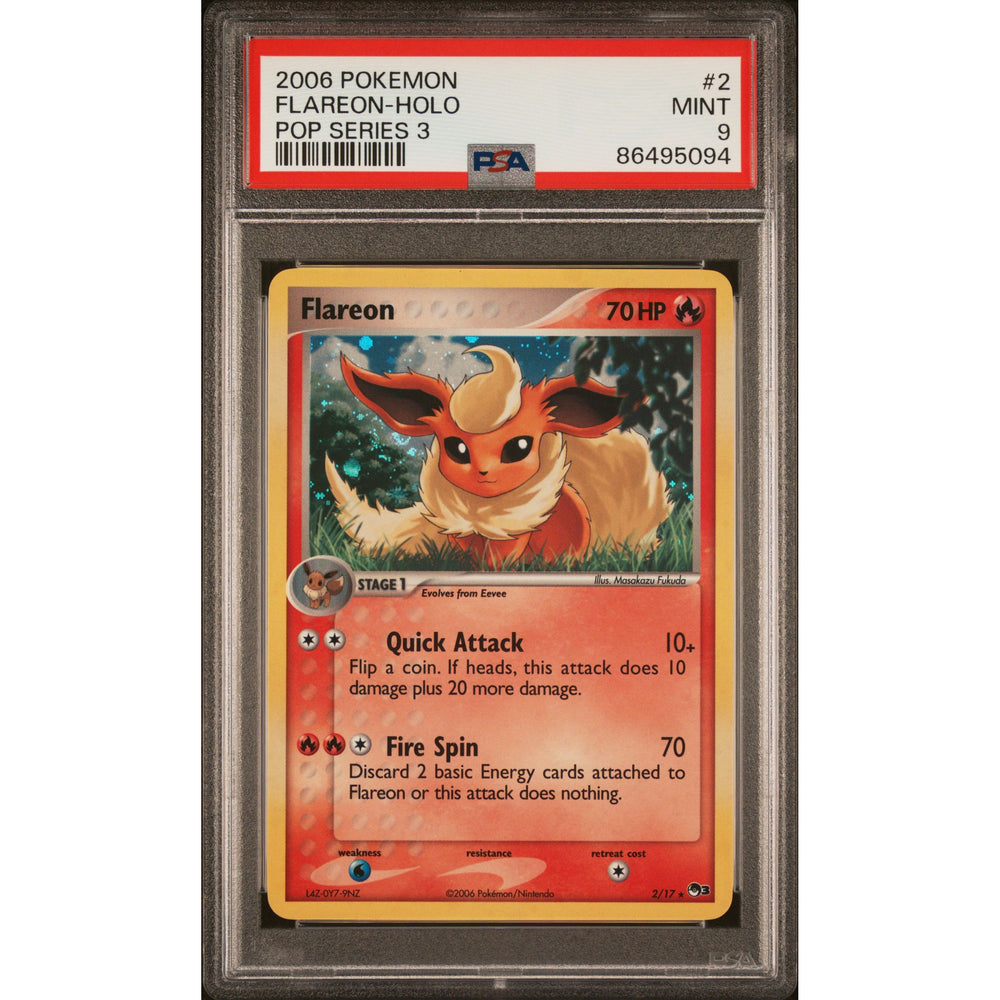 Pokémon TCG: Flareon Holo #2 PSA 9