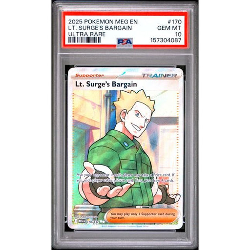 Pokémon TCG: Lt. Surge's Bargain #170 PSA 10-157304087