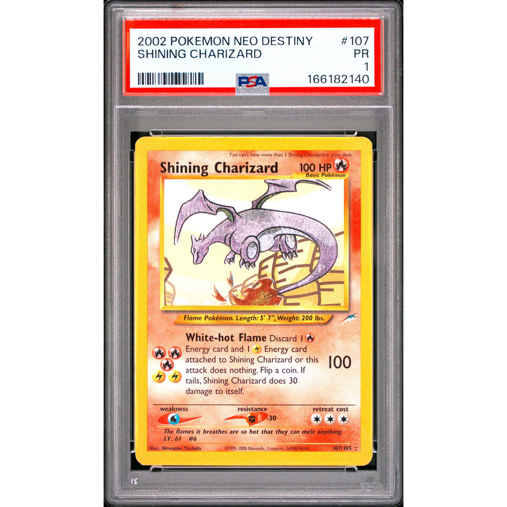 Pokémon TCG: Shining Charizard #107 PSA 1 - Neo Destiny