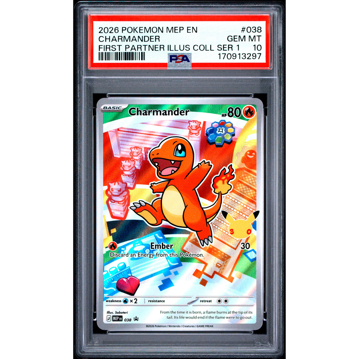 Pokémon TCG: Charmander #038 PSA 10-170913297