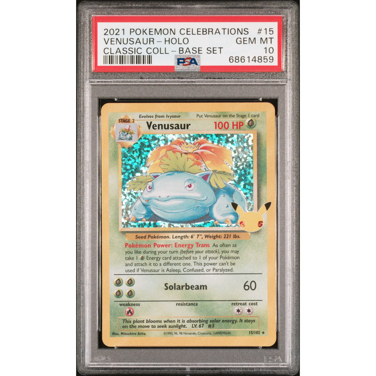 Pokémon TCG: Venusaur Holo #15 PSA 10-68614859