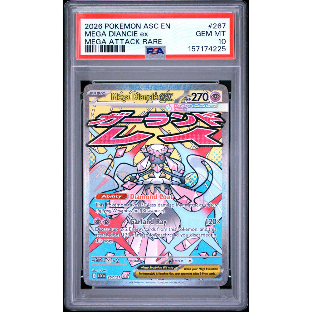Pokémon TCG: Mega Diancie Ex #267 PSA 10 - Ascended Heroes