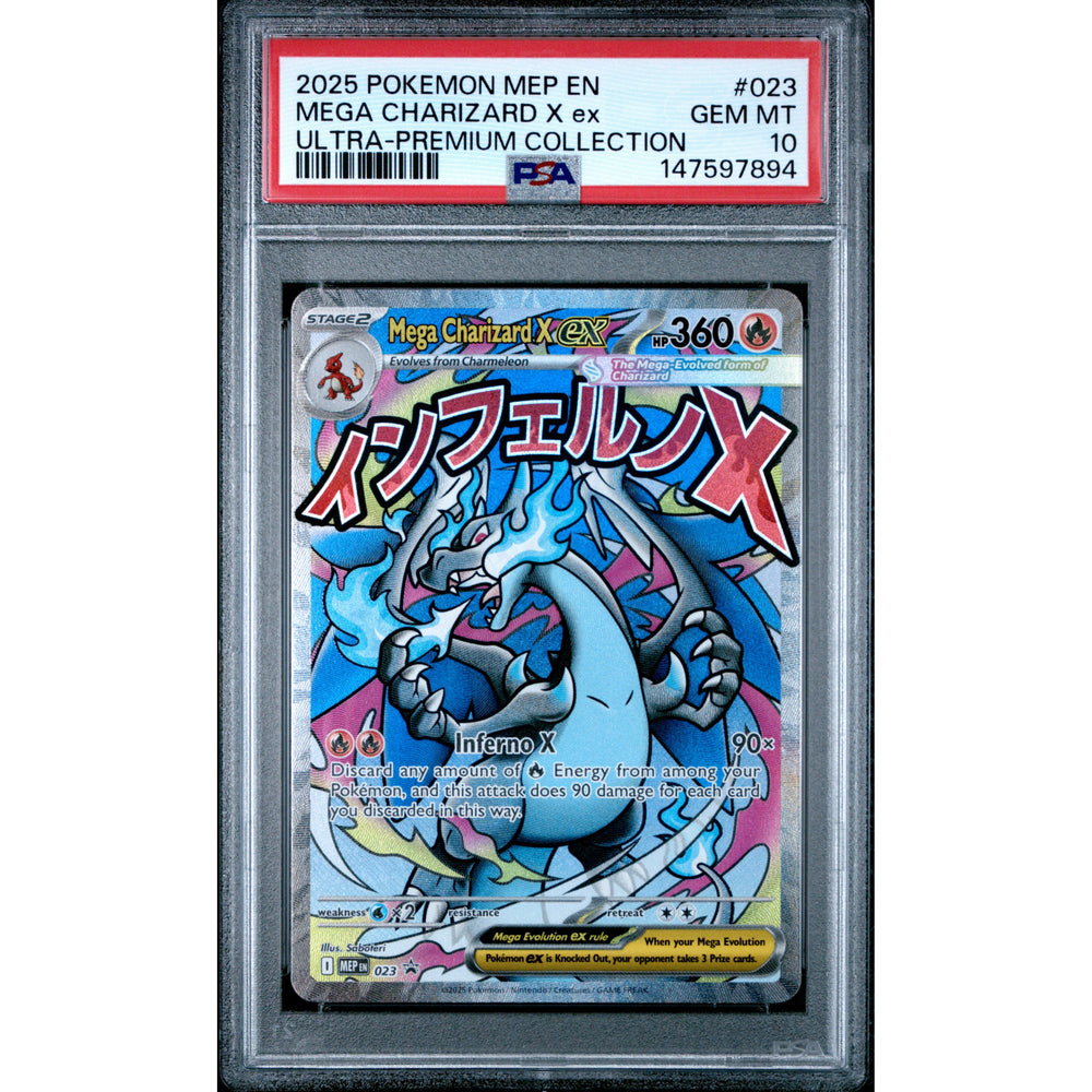 Pokémon TCG: Mega Charizard X Ex #023 PSA 10 - Mega Evolution promo