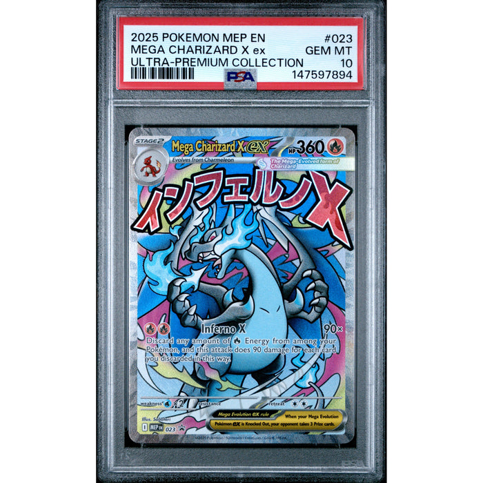 Pokémon TCG: Mega Charizard X Ex #023 PSA 10 - Mega Evolution Promo-147597894