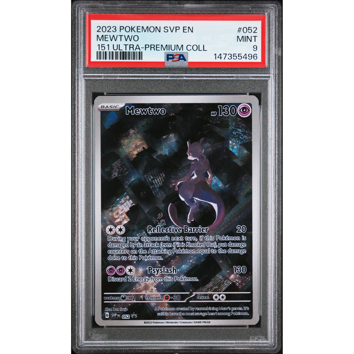 Pokémon TCG: Mewtwo #052 PSA 9-147355496
