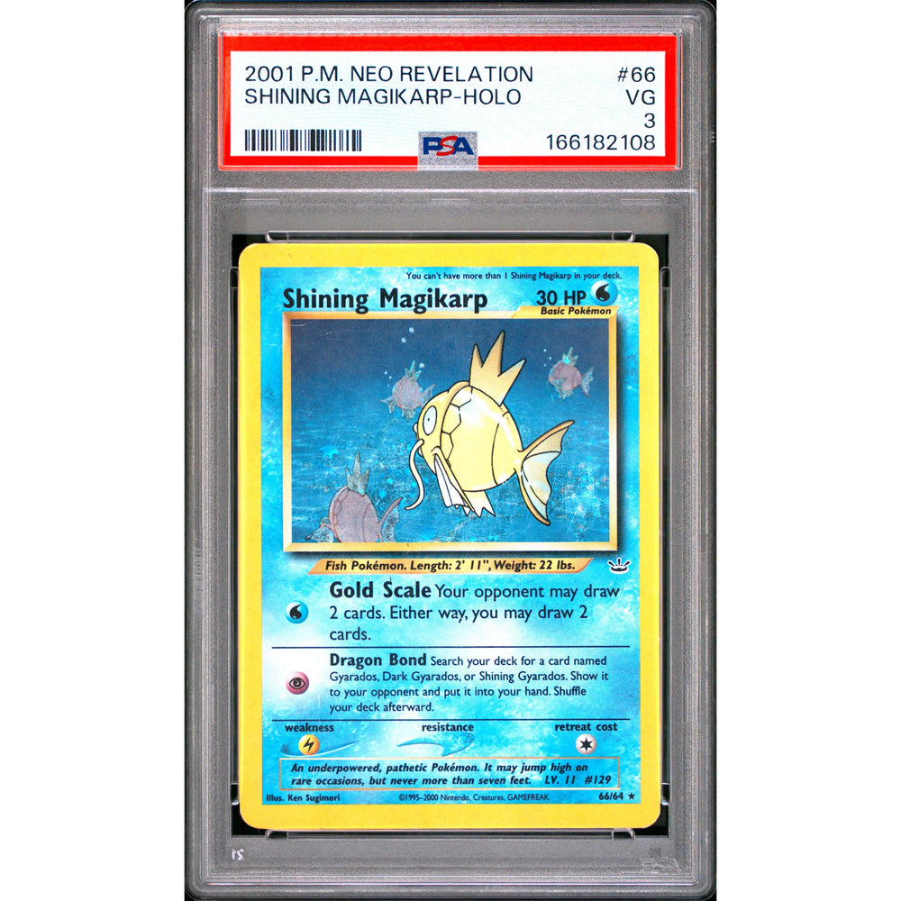 Pokémon TCG: Shining Magikarp Holo #66 PSA 3 - Neo Revelation