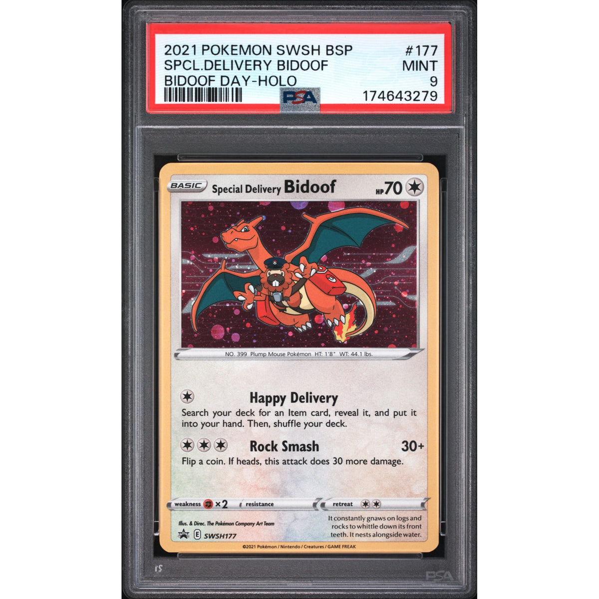 Pokémon TCG: Special Delivery Bidoof #177 PSA 9-174643279