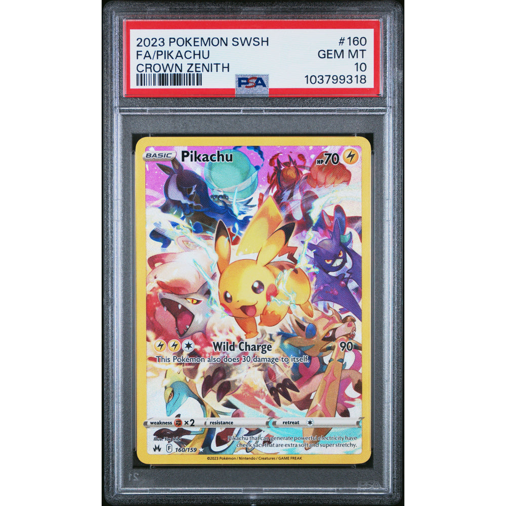 Pokémon TCG: Pikachu #160 PSA 10 - Crown Zenith