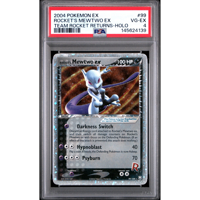 Pokémon TCG: Rocket's Mewtwo Ex #99 PSA 4 - Team Rocket Returns-145624139