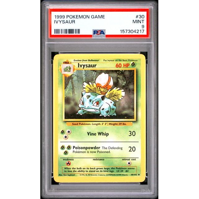 Pokémon TCG: Ivysaur #30 PSA 9 - Base