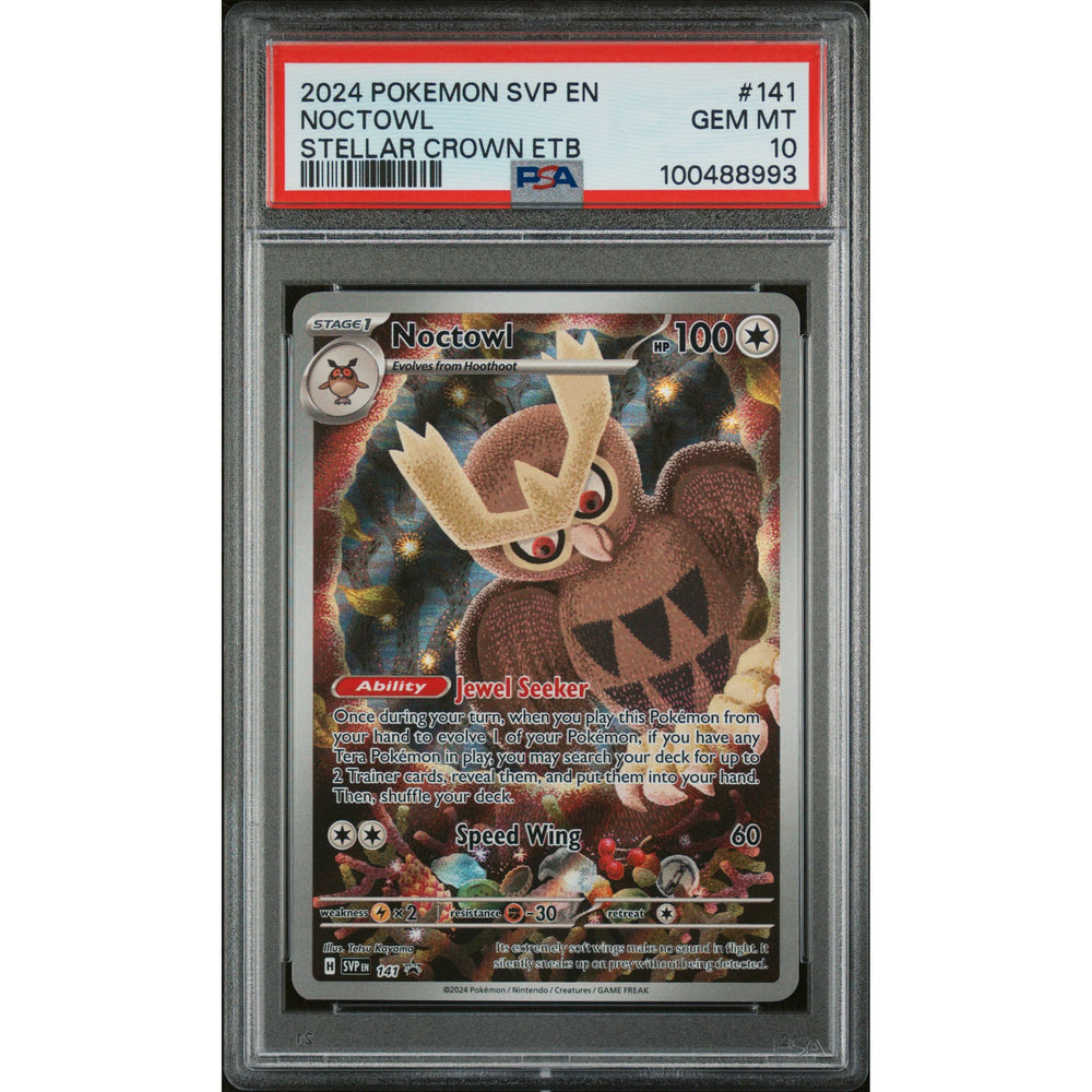 Pokémon TCG: Noctowl #141 PSA 10 - Scarlet & Violet Black Star Promos