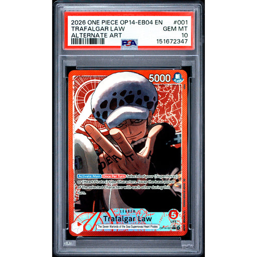 One Piece TCG: Trafalgar Law #001 PSA 10-151672347