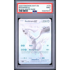 Pokémon TCG: Reshiram Ex #173 PSA 9 - White Flare
