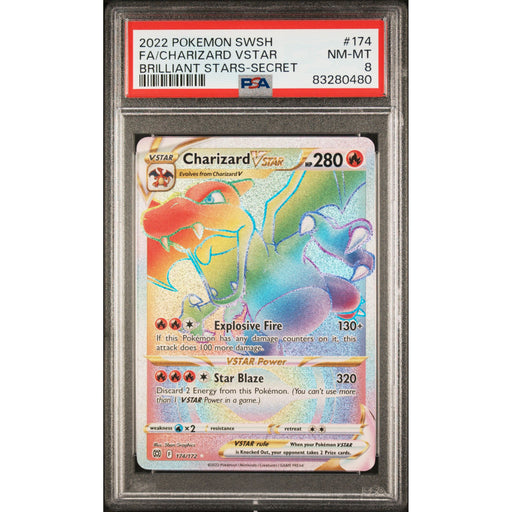 Pokémon TCG: Charizard Vstar #174 PSA 8-83280480