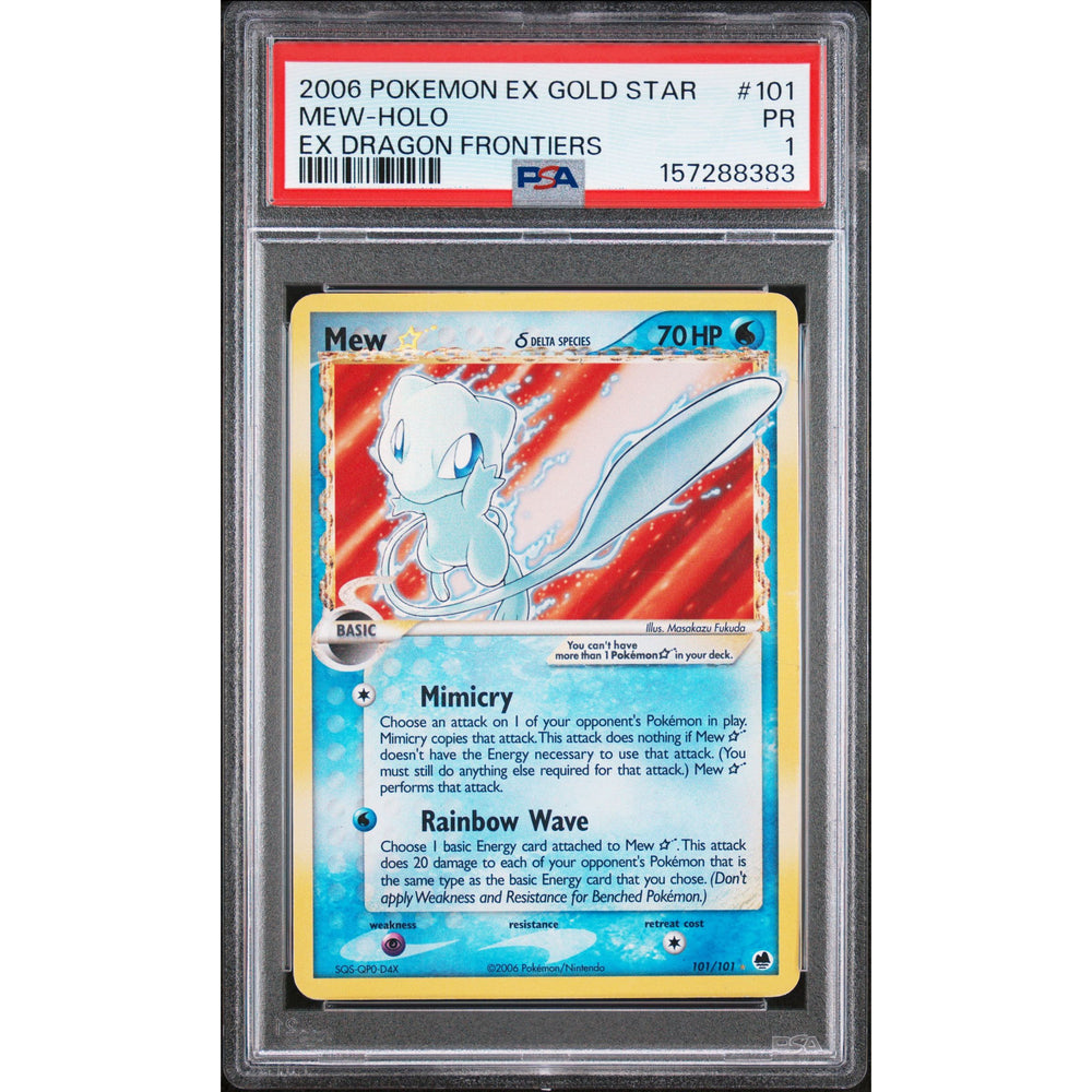 Pokémon TCG: Mew Gold Star #101 PSA 1 - Dragon Frontiers