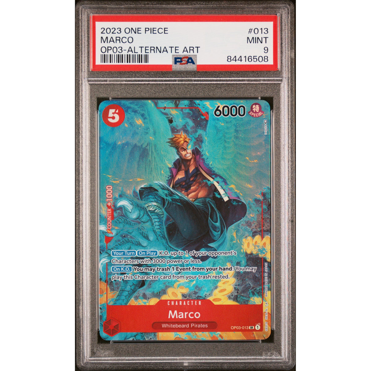 One Piece TCG: Marco #013 PSA 9-84416508