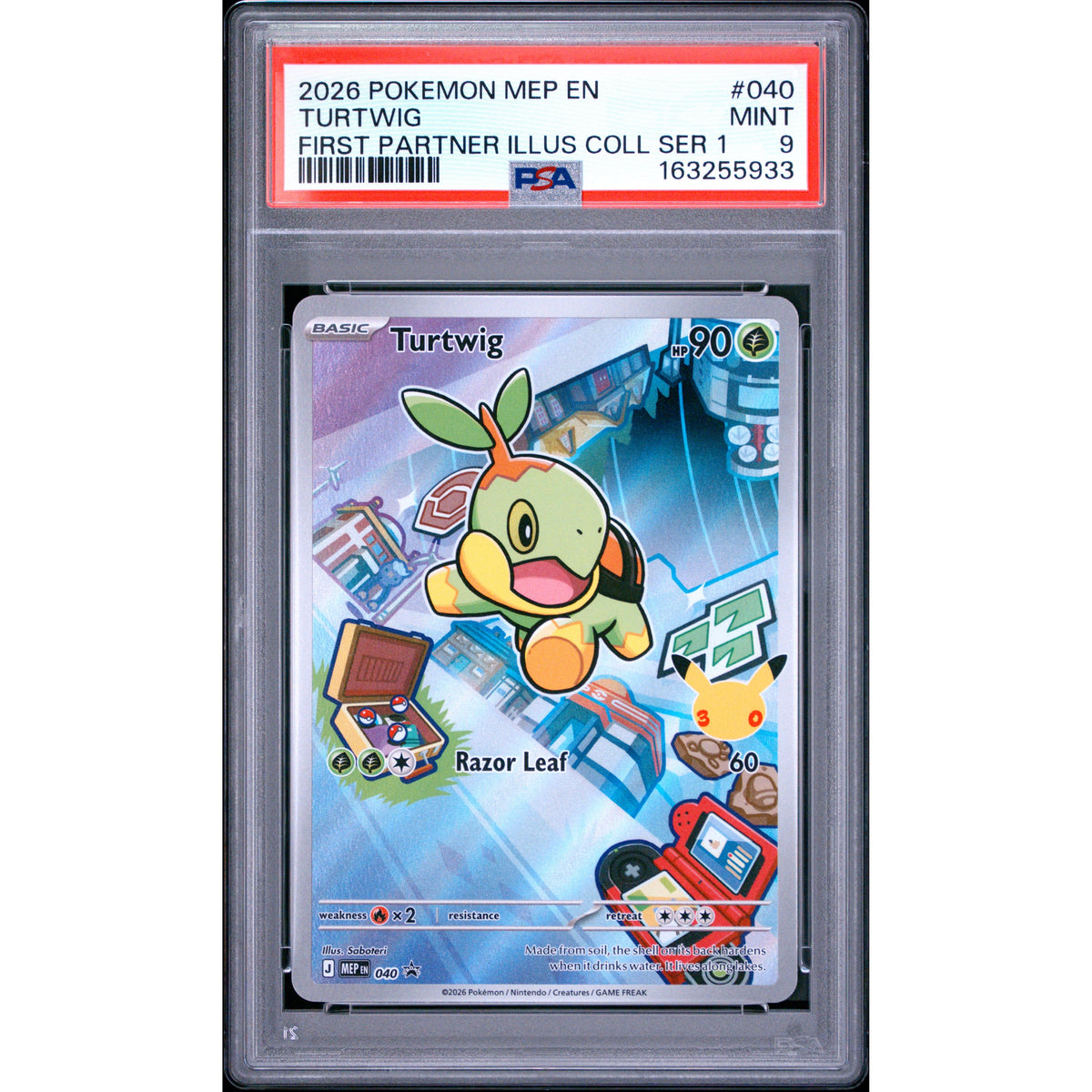 Pokémon TCG: Turtwig #040 PSA 9-163255933