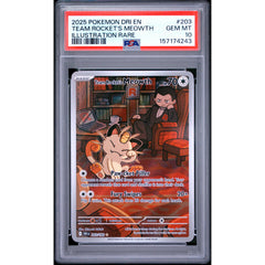 Pokémon TCG: Team Rocket's Meowth #203 PSA 10 - Destined Rivals