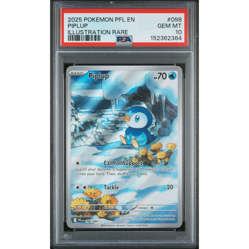 Pokémon TCG: Piplup #098 PSA 10 - Phantasmal Flames-152362384