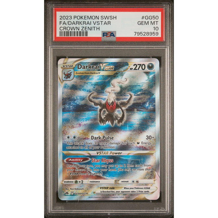 Pokémon TCG: Darkrai Vstar GG50 PSA 10 - Crown Zenith-79528959