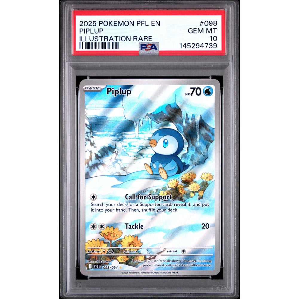 Pokémon TCG: Piplup #098 PSA 10 - Phantasmal Flames