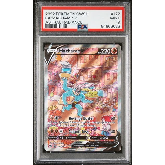 Pokémon TCG: Machamp V #172 PSA 9 - Astral Radiance