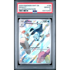 Pokémon TCG: Dewott #106 PSA 10 - White Flare
