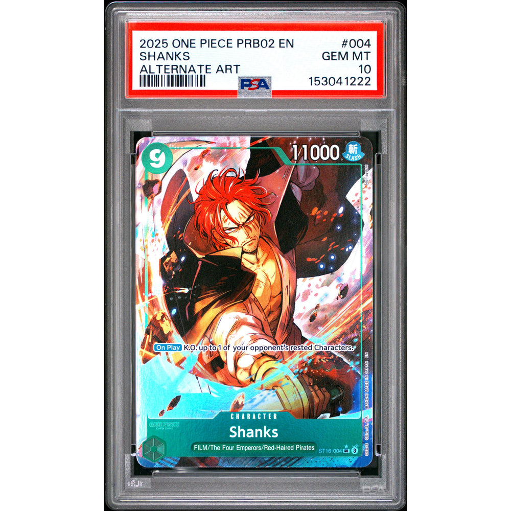 One Piece TCG: Shanks #004 PSA 10