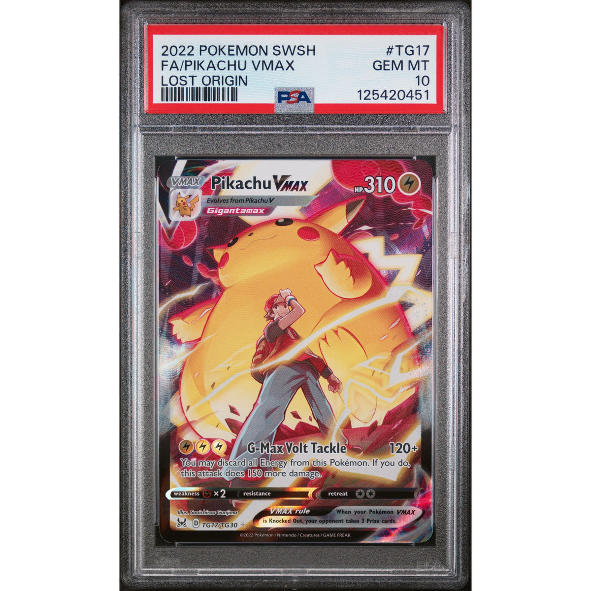 Pokémon TCG: Pikachu Vmax #TG17 PSA 10-125420451
