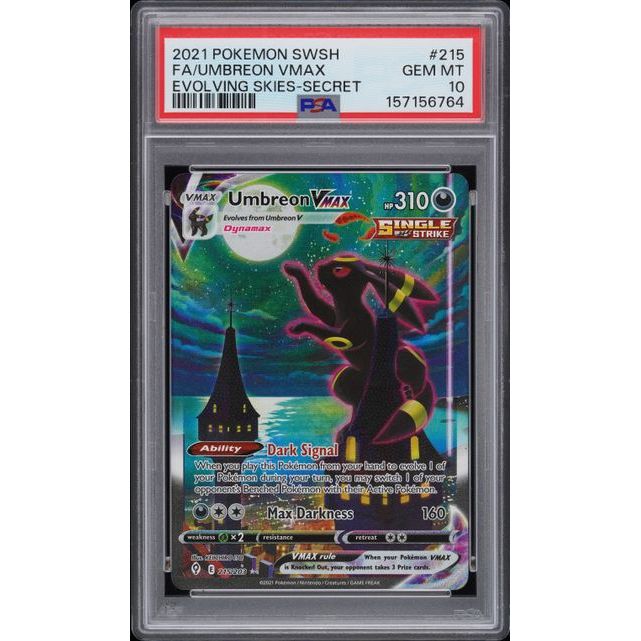 Pokémon TCG: Umbreon Vmax #215 PSA 10-157156764