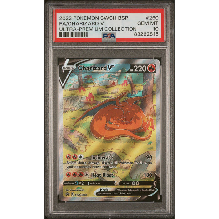 Pokémon TCG: Charizard V #260 PSA 10 - Sword & Shield Black Star Promo-83262815
