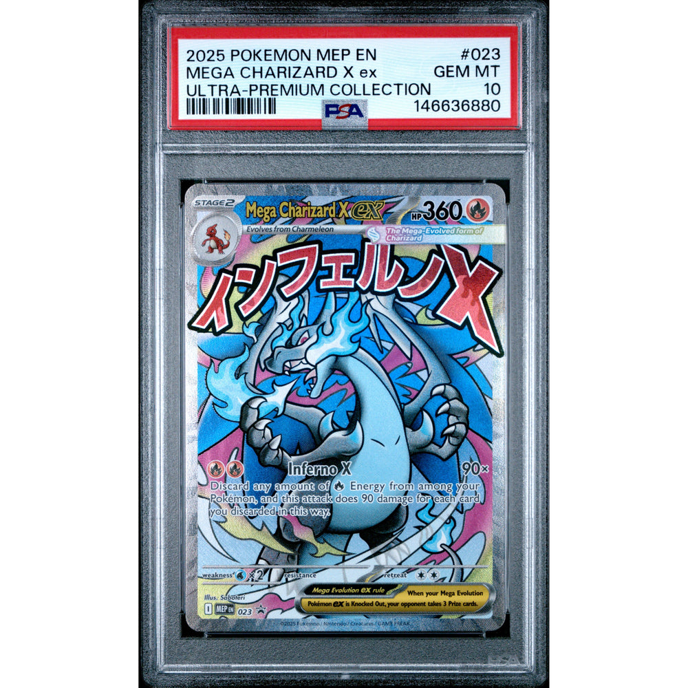 Pokémon TCG: Mega Charizard X Ex #023 PSA 10 - Mega Evolution promo