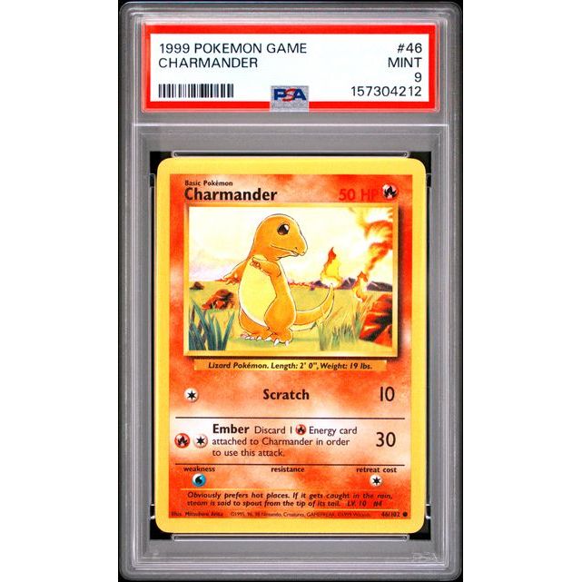 Pokémon TCG: Charmander #46 PSA 9 - Base