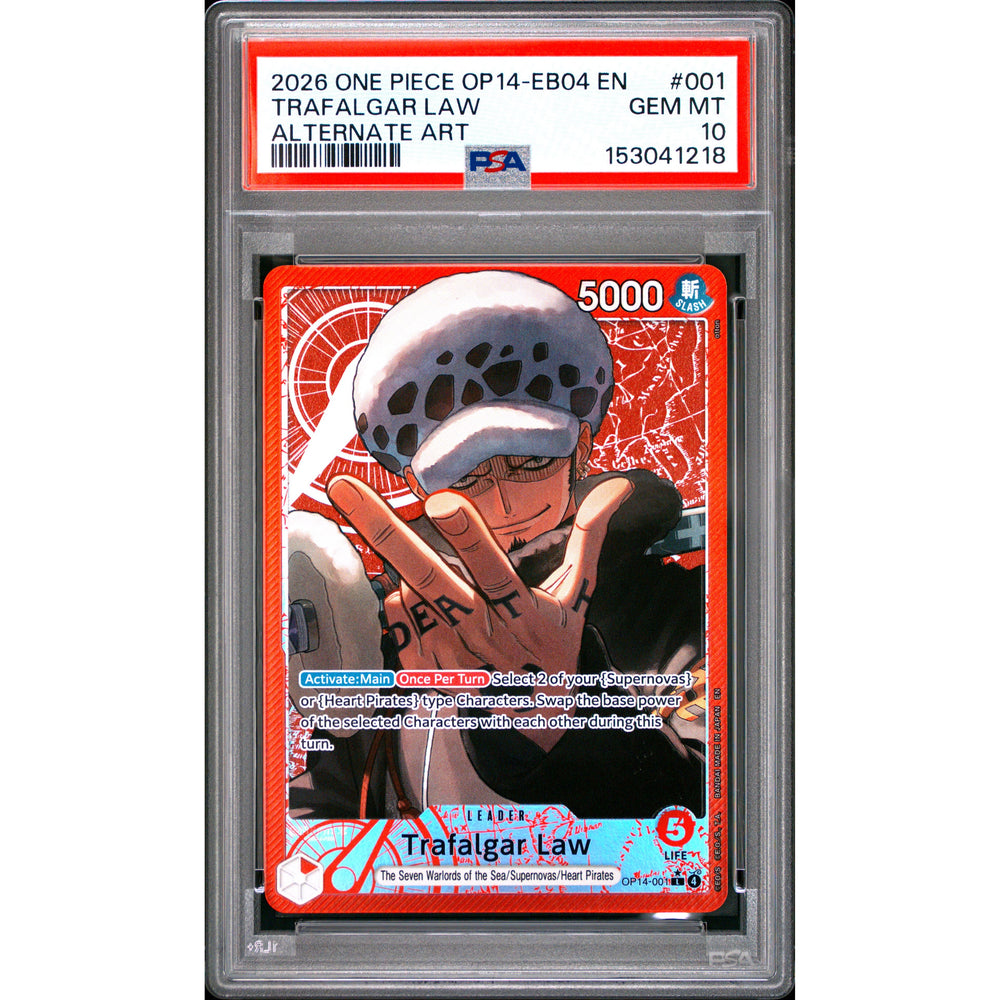 One Piece TCG: Trafalgar Law #001 PSA 10