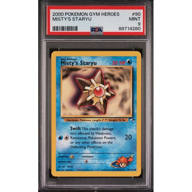 Pokémon TCG: Misty's Staryu #90 PSA 9-88714280