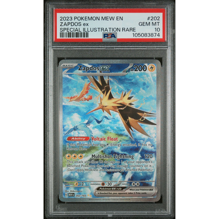 Pokémon TCG: Zapdos Ex #202 PSA 10-105083874