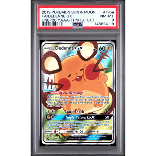 Pokémon TCG: Dedenne Gx 195a PSA 8 - Unbroken Bonds-145624118