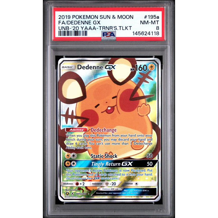Pokémon TCG: Dedenne Gx 195a PSA 8 - Unbroken Bonds-145624118