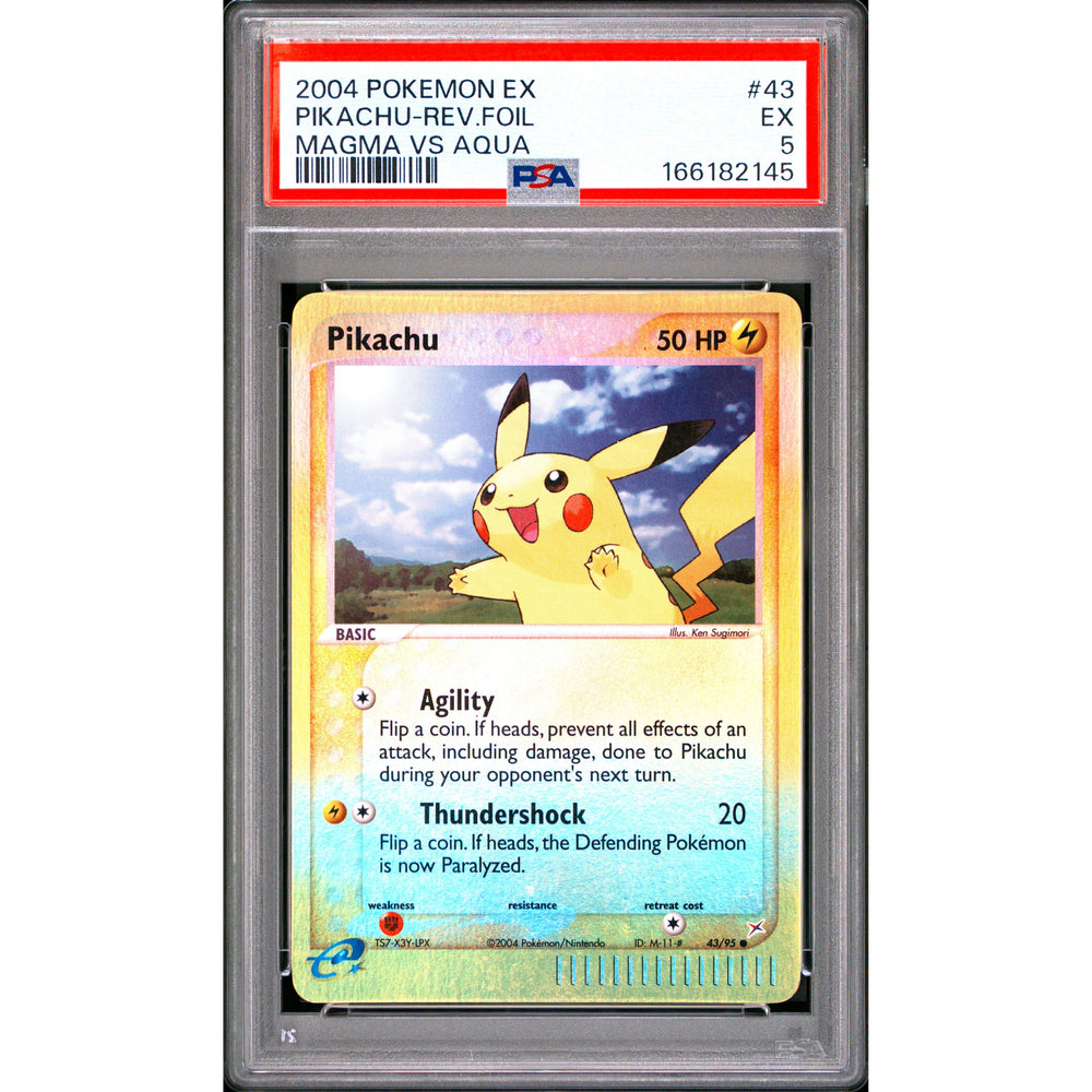 Pokémon TCG: Pikachu Reverse Holo #43 PSA 5 - Team Magma vs Team Aqua